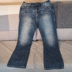 Rock & Roll Cowboy Men's Dark Blue Denim Jeans,33×36.